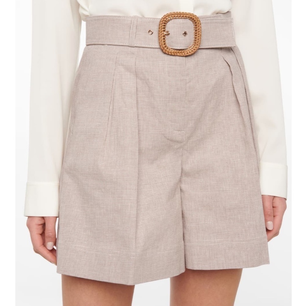 Rebecca Valance Zohra cotton and linen high waisted shorts. Size Small - Picture 7 of 13